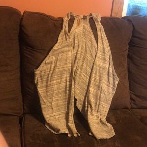 Drapey Cream and Gray Vest